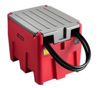VEVOR Réservoir Diesel Portable 220 L Cuve de Ravitaillement 40 L/min avec Pompe de Transfert Électrique 12 V Tuyau en Caoutchouc 4 m Réservoir de Transfert Diesel pour Transport de Carburant, Rouge