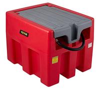 VEVOR Réservoir Diesel Portable 220 L Cuve de Ravitaillement 40 L/min avec Pompe de Transfert Électrique 12 V Tuyau en Caoutchouc 4 m Réservoir de Transfert Diesel pour Transport de Carburant, Rouge