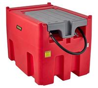 VEVOR Réservoir Diesel Portable 439 L Cuve de Ravitaillement Polyéthylène Rouge avec Pompe Transfert 12 V Jauge de Carburant Tuyau 4 m Buse Ravitaillement pour Véhicule Appareils Agriculture Industrie