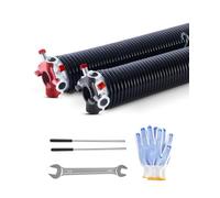 VEVOR Ressorts de torsion pour porte de garage, 1 paire, Φ5,72xΦ50,8x685 mm, 16000 cycles, revêtement noir électrophorétique pour remplacement, barres d'enroulement antidérapantes, gants, clé montage