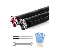 VEVOR Ressorts de torsion pour porte de garage, 1 paire, Φ5,94xΦ50,8x787 mm, 16000 cycles, revêtement noir électrophorétique pour remplacement, barres d'enroulement antidérapantes, gants, clé montage