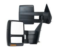 VEVOR Rétroviseurs de remorquage, paire de gauche et droit, miroir de remorquage chauffant électrique pour Ford F150 2004-2014, signal lumineux et lumière de flaque d'eau, verre plan et convexe, noir