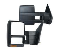 VEVOR Rétroviseurs de remorquage, paire de gauche et droit, miroir de remorquage chauffant électrique pour Ford F150 2004-2014, signal lumineux et lumière de flaque d'eau, verre plan et convexe, noir
