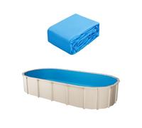 VEVOR Revêtement de Piscine Ovale Doublure Chevauchement 610x375 cm Couleur Unie
