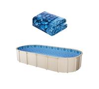 VEVOR Revêtement de Piscine Ovale Doublure Style Chevauchement 732x366x147 cm