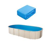 VEVOR Revêtement de Piscine Ovale Doublure Chevauchement 610x375 cm Couleur Unie
