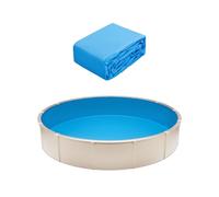 VEVOR Revêtement de Piscine Ronde, 350x120 cm, Doublure Style Unibead en Vinyle Calibre Standard, Résiste à l'usure, Rétention d'eau, pour Piscines Hors Sol à Parois de Hauteur 120 cm, Couleur Unie