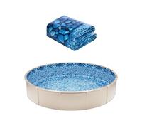 VEVOR Revêtement de Piscine Ronde, 549x120 cm, Doublure Durable de Style Unibead en Vinyle Calibre Standard, Résiste à l'usure, Rétention d'eau, pour Piscines Hors Sol à Parois de Hauteur 132 cm