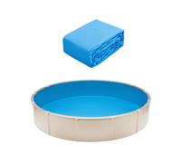 VEVOR Revêtement de Piscine Ronde, 550x147 cm, Doublure Style Chevauchement Vinyle Calibre Standard, Résiste à l'Usure, Rétention d'Eau, pour Piscines Hors Sol à Parois de Hauteur 132 cm, Couleur Unie