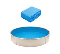 VEVOR Revêtement de Piscine Ronde Doublure Chevauchement 550x147 cm Couleur Unie