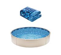 VEVOR Revêtement de Piscine Ronde, 549x147 cm, Doublure Durable de Style Chevauchement Vinyle Calibre Standard, Résiste à l'Usure, Rétention d'Eau, pour Piscines Hors Sol à Parois de Hauteur 137 cm