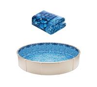 VEVOR Revêtement de Piscine Ronde, 823x147 cm, Doublure Durable de Style Chevauchement Vinyle Calibre Standard, Résiste à l'usure, Rétention d'eau, pour Piscines Hors Sol à Parois de Hauteur 137 cm