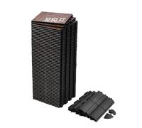 VEVOR Revêtement de Sol emboîtable, 315 x 315 mm, Dalles de Sol polyvalentes emboîtables, 52 pcs, Dalles de Piste de Danse Portable avec Base coussinée, Grain de Bois de chêne, Marron, 4,8 m²/boîte