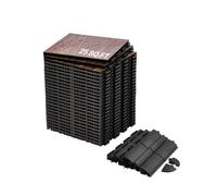 VEVOR Revêtements de sol emboîtable dance 25 pcs grain bois de chêne marron