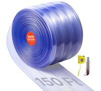 VEVOR Rideau à lanières PVC 4572x20 cm transparent, épaisseur 2 mm – Rouleau pour portes