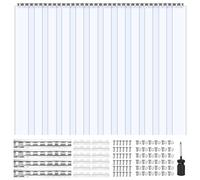 VEVOR Rideau Lanière PVC 1,8x2,1 m Rideau Lamelle Plastique Transparent de Porte, Lot de 12, Bande Isolation Thermique Coupe Vent, pour Portes de Supermarchés, de Garages, d'Entrepôts, de Restaurants