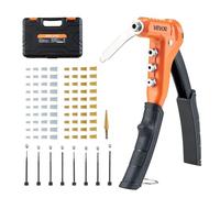 VEVOR Riveteuse Manuelle 23 cm, Kit d'Outils à Riveter Complet, pour Bricoleur Maison, avec 8 Mandrins, 1 Foret Étagé et 80 Écrous, Métriques et SAE M3, M4, M5, M6, 6-32, 8-32, 10-24, 1/4-20 UNC