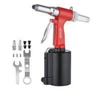 VEVOR Riveteuse Pneumatique Embouts 2,4/3,2/4,0/4,8 mm Pistolet à Riveter pour Automobile, Construction, Fabrication Industrielle, Outil de Rivetage Air Comprimé avec Force Traction 10,79 kN, 3 Mors