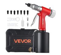 VEVOR Riveteuse Pneumatique pour Écrous à Sertir 8 Têtes Pistolet à Riveter pour Automobile, Construction, Fabrication Industrielle, avec M4, M5, M6, M8, M10, 1/4, 5/16 et 3/8 pouce, Force 11,9 kN