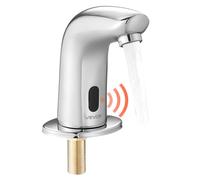 VEVOR Robinet Automatique sans Contact, Mitigeur de Lavabo à Capteur de Mouvement, Robinetterie d'Eau Froide, Fonctionne sur Piles, pour Tuyau de 9,5 mm, Bar Cuisine Salle de Bain, Chromé Argenté