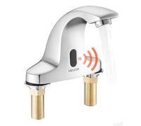 VEVOR Robinet Automatique sans Contact, Mitigeur de Lavabo à Capteur de Mouvement, Robinetterie Eau Froide, avec Plaque de Protection, pour Tuyau de 9,5 mm, Évier Bar Cuisine, Chromé Argenté