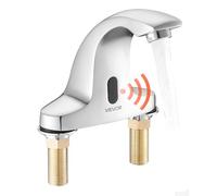 VEVOR Robinet Automatique sans Contact, Mitigeur de Lavabo à Capteur de Mouvement, Robinetterie Eau Froide, avec Plaque de Protection, pour Tuyau de 9,5 mm, Évier Bar Cuisine, Chromé Argenté
