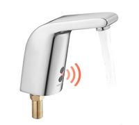 VEVOR Robinet Automatique sans Contact, Mitigeur de Lavabo à Capteur Infrarouge, Robinetterie Eau Froide, avec Trou Unique, pour Tuyau de 9,5 mm, Évier Bar Cuisine et Salle de Bain, Chromé Argenté