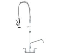 VEVOR Robinet d'évier commercial mural, laiton, pulvérisateur de pré-rinçage 47", centre 8", bec 12"