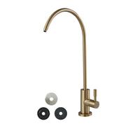 VEVOR Robinet d'eau potable sans plomb en acier inoxydable, robinet à osmose inverse antirouille et durable avec valve en laiton massif, pour évier de cuisine, comptoir de bar, café, couleur or brossé