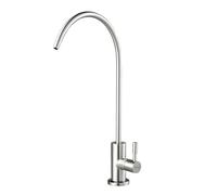VEVOR Robinet d'eau potable sans plomb en acier inoxydable, robinet à osmose inverse avec valve en laiton massif, filtrée à arc élevé, pour évier cuisine, comptoir de bar, café, couleur nickel brossé