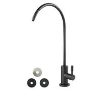 VEVOR Robinet d'eau potable sans plomb en acier inoxydable, robinet à osmose inverse avec valve en laiton massif, filtrée à arc élevé, pivotant 360°, pour évier de cuisine, comptoir de bar, noir mat
