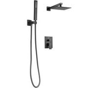 VEVOR Kit de Douche avec Douchette de Tête Carrée 20,3 cm et à Main Noir Mat