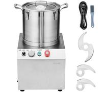 VEVOR Robot Culinaire et Hachoir à Légumes 15 L, Robot Multifonction en Acier Inoxydable de Qualité Alimentaire, avec 2 Lames Supplémentaires en S, pour Hacher Rapidement Fruits, Restaurant, Maison