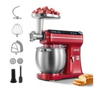 VEVOR Robot Pâtissier 2-en-1 Batteur sur Socle 7 L 1000 W à Tête Inclinable