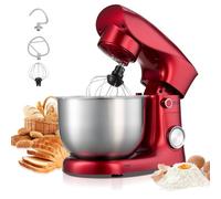 VEVOR Robot Pâtissier 4,2 L, Batteur sur Socle 1500 W, Mixeur à Pâte 10 Vitesses et Fonction Pulse, Bol en Inox, Tête Inclinable, avec Crochet Pétrisseur, Fouet et Batteur, pour Mélange Pétrissage