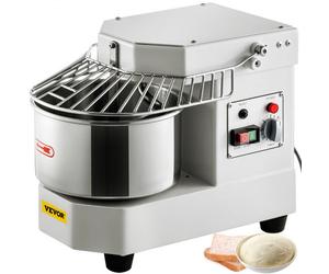 VEVOR Robot Pâtissier Commercial 8 L, Batteur Mélangeur 550 W Double Rotation, Mixeur à Pâte avec Bol en Inox Alimentaire, Bouclier de Sécurité et Minuterie, pour Restaurant, Boulangerie, Pâtisserie