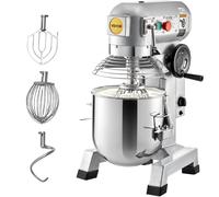 Robot pâtissier multifonction - VEVOR - Robot de Cuisine Acier Inoxydable 16 L 500 W 47,5 x 37,6 x 68,5 cm 3 Vitesses Réglables