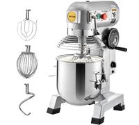 VEVOR Robot Patissier Multifonction 33 L Robot de Cuisine 1100 W Robot Mélangeur Pétrisseur Inox 56 x 45 x 85,5 cm Avec 3 Agitateurs 3 Vitesses Réglables Garde de Sécurité pour Mélanger des Aliments