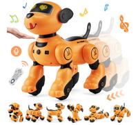 VEVOR Robot Jouet Enfants Télécommandé Chien RC Intelligent, Télécommande Programmable, Fonction de Suivi, Contrôle Tactile, Vocal, Interactif, Chantant, Dansant, pour Garçons Filles de 3 Ans et Plus