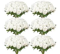VEVOR Rose Artificielle Fleurs Artificielles Blanches pour Décoration Lot de 120