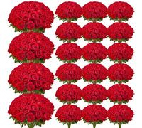 VEVOR Rose Artificielle Fleurs Artificielles Rouges pour Décoration Lot de 500