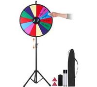 VEVOR Roue Chromatique De 61cm Roue De La Fortune 14 Créneaux Fortune Jeu 117 à 155cm Multicolore