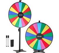 VEVOR Roue de Loterie Diamètre 91,4cm Rotative à 18 Emplacement Rotation Fluide 6 Couleurs