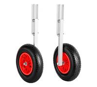 VEVOR Roue de Mise à l'Eau 1 Paire, Roue de Halage Relevable 38,1 cm Charge 136,1 kg, pour Tableau Arrière Bateaux Gonflables Annexes de 4,5 m, en Alliage d'Aluminium, Pneus Gonflables en Caoutchouc