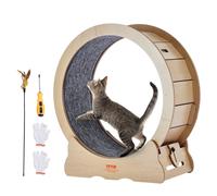 VEVOR Roue d'Exercice Chat Grande Roue de Course Intérieur 750 mm Tapis Amovible