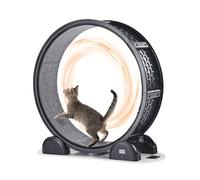 VEVOR Roue d'exercice pour Chat, 1038 mm, Roue de Tapis Roulant pour Chat avec Frein et Piste recouverte de Moquette, Roue de Course pour Chat d'intérieur, pour santé et Fitness des Animaux, Noir
