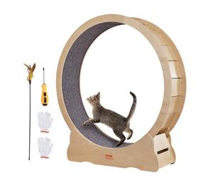 VEVOR Roue d'Exercice pour Chat 1320 mm Grande Roue de Tapis Roulant pour Chat Intérieur Roue de Course Tapis Détachable et Taquin pour Chat pour Course Marche Entraînement Convient Plupart des Chats
