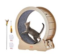 VEVOR Roue d'exercice pour Chat 750 mm Grande Roue de Course pour Chat d'Intérieur, avec Tapis Roulant Amovible, Teaser pour Chat pour Courir, Marcher, Entraînement, Convient à la Plupart des Chats