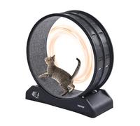 VEVOR Roue d'exercice pour Chat 800 mm Grande Roue de Course avec Frein Sécurisé, Piste Recouverte de Moquette, Tapis Roulant Silencieux Intérieur pour Perte Poids, Santé d'animaux de Compagnie, Noir