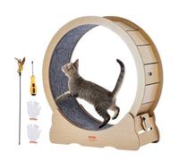 VEVOR Roue d'exercice pour Chat 910 mm Grande Roue de Course pour Chat d'Intérieur, avec Tapis Roulant Amovible, Teaser pour Chat pour Courir, Marcher, Entraînement, Convient à la Plupart des Chats